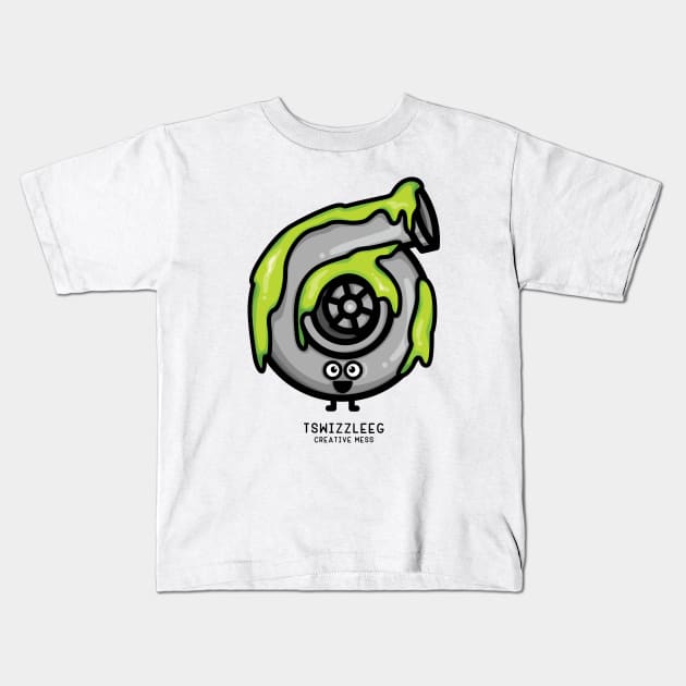 Cutest Turbo - Lime Green Slime Kids T-Shirt by hoddynoddy